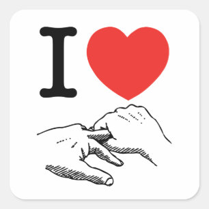 Adesivo Quadrado Mim coração (amor) anal