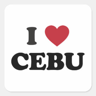 Adesivo Quadrado Mim coração Cebu Filipinas