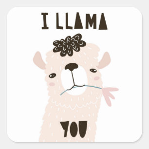 Adesivo Quadrado Mim lama você
