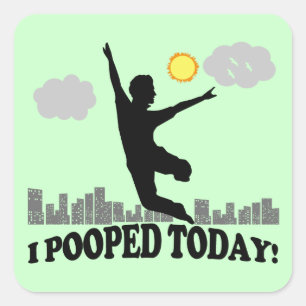 Adesivo Quadrado Mim Pooped hoje