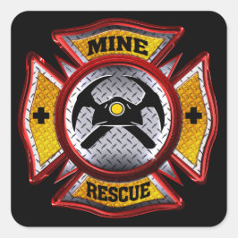 ADESIVO QUADRADO MINE RESCUE