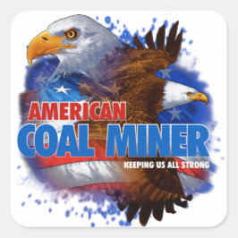 ADESIVO QUADRADO MINEIRO DE CARVÃO AMERICANO