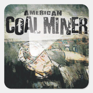 ADESIVO QUADRADO MINERADOR DE CARVÃO AMERICANO