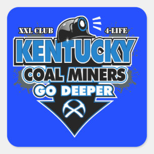 ADESIVO QUADRADO MINERADORES DE CARVÃO DE KENTUCKY VÃO MAIS PROFUND