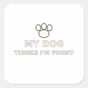 Adesivo Quadrado Minha Camiseta de Amante de Cachorro Engraçada