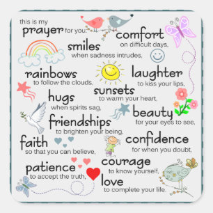 Adesivo Quadrado Minha Oração Por Você