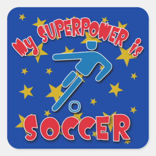 Adesivo Quadrado Minha superpotência é futebol