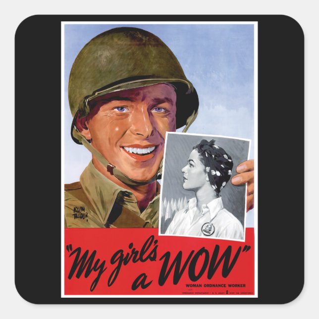 Adesivo Quadrado Minhas Meninas Um Uau (Frente)