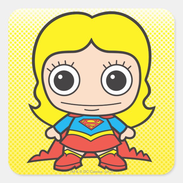 Adesivo Quadrado Mini Supergirl (Frente)