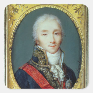 Adesivo Quadrado Miniatura do duque de Joseph Fouche de Otranto