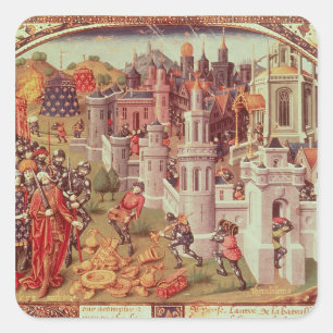 Adesivo Quadrado Miniatura iluminada de um universal