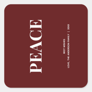 Adesivo Quadrado Minimal PAZ Deep Red Holiday