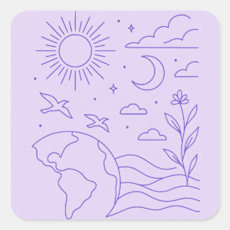 Adesivo Quadrado Minimalist Creation Sticker