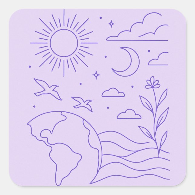 Adesivo Quadrado Minimalist Creation Sticker (Frente)