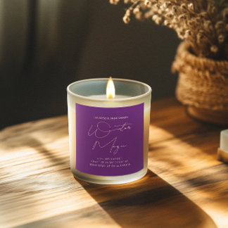 Adesivo Quadrado Minimalist Purple Candle Product Label
