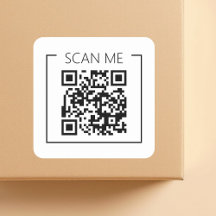 Minimalist QR Code Scan Me Business