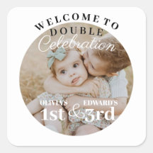 Minimalista de Foto de Aniversário de Celebração D