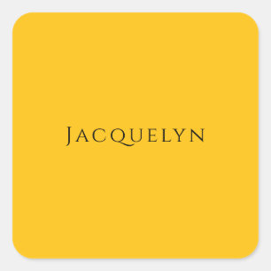 Adesivo Quadrado Minimalista Laranja Amarelo Simples Elegante Moder
