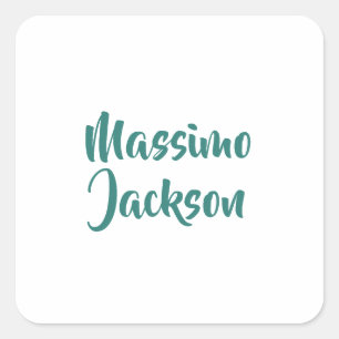 Adesivo Quadrado Minimalista Profissional Adicionar Nome Personaliz