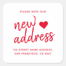 Minimalista Vermelho Anote nosso novo endereço