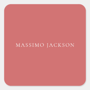 Adesivo Quadrado Minimalista Vermelho Indiano Olhar Estético Modern