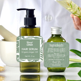 Adesivo Quadrado Mínimo de Serum de Cabelo Trópico de Folha Botânic