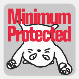 Adesivo Quadrado Mínimo protegido