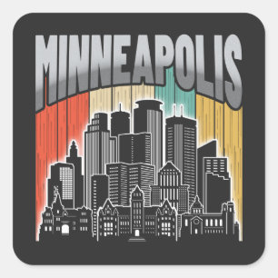 Adesivo Quadrado Minneapolis Minnesota