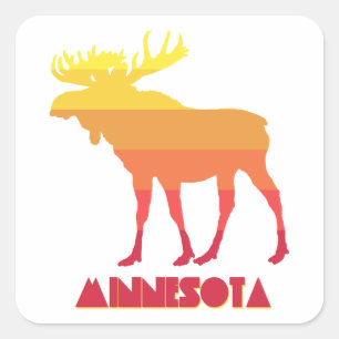 Adesivo Quadrado Minnesota Moose