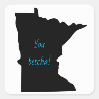 Adesivo Quadrado Minnesota Personalizável Betcha Stickers