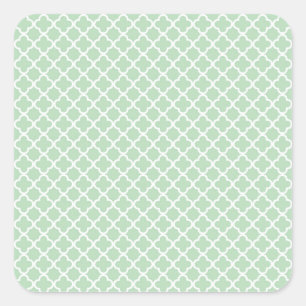 Adesivo Quadrado Mint Quatrefoil