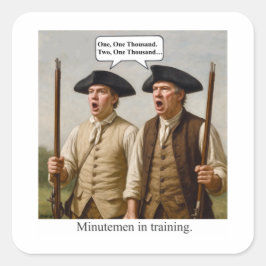 Adesivo Quadrado Minutemen in training.