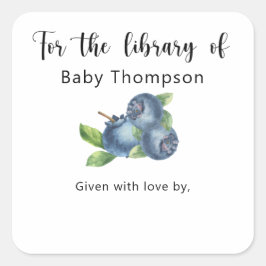 Adesivo Quadrado Mirtilo - para a biblioteca de