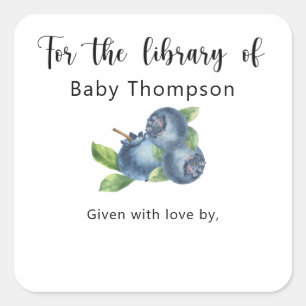 Adesivo Quadrado Mirtilo - para a biblioteca de