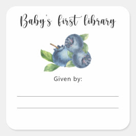 Adesivo Quadrado Mirtilo - primeira biblioteca do bebê