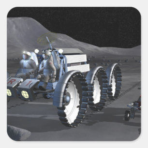 Adesivo Quadrado Missões futuras 8 da exploração do espaço