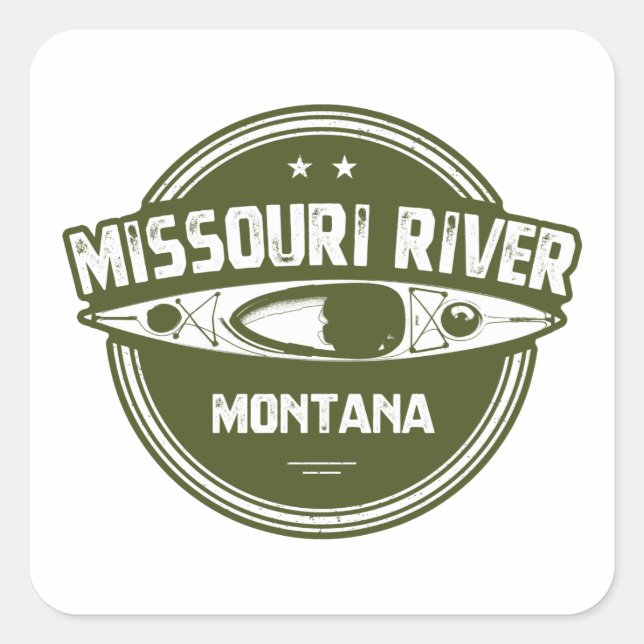 Adesivo Quadrado Missouri River, Montana (Frente)