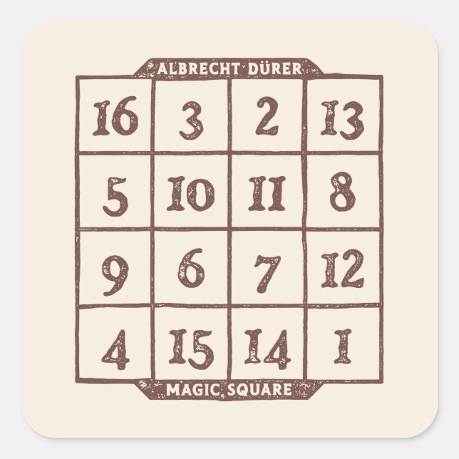 Adesivo Quadrado Mistério da Praça Albrecht Dürer (Frente)