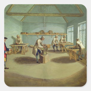 Adesivo Quadrado Mistura do Pó