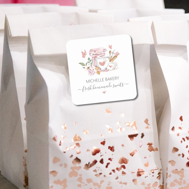 Adesivo Quadrado Misturador de bancas de aquarela (Criador carregado)