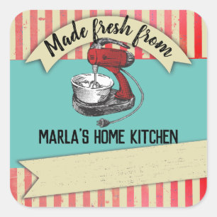 Adesivo Quadrado Misturador de safra da cozinha personalizada