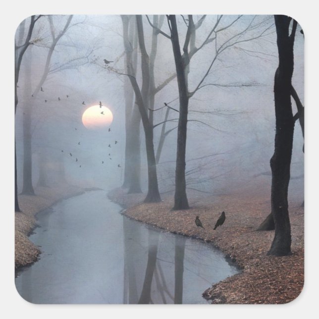 Adesivo Quadrado Misty Morning Stickers (Frente)
