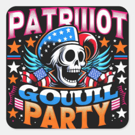 Adesivo Quadrado Mito Fantasma e Patriotismo na Arte Pop