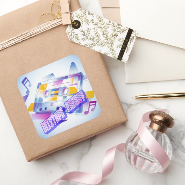 Adesivo Quadrado Mixtape Energy (Presentear)