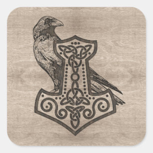 Adesivo Quadrado Mjolnir - o martelo do Thor