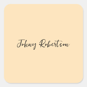 Adesivo Quadrado Mocasiin Peachy Yellow Plain Elegant Professional