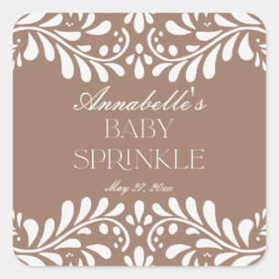 Adesivo Quadrado Mocha Brown Talavera Azulejo Fiesta Baby Sprinkle