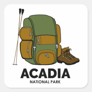 Adesivo Quadrado Mochila do Parque Nacional Acadia