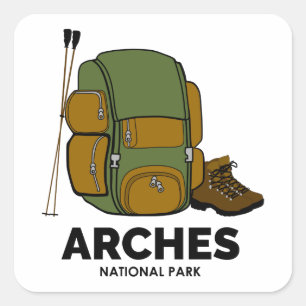 Adesivo Quadrado Mochila do Parque Nacional Arches
