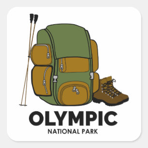 Adesivo Quadrado Mochila do Parque Nacional da olimpiadas